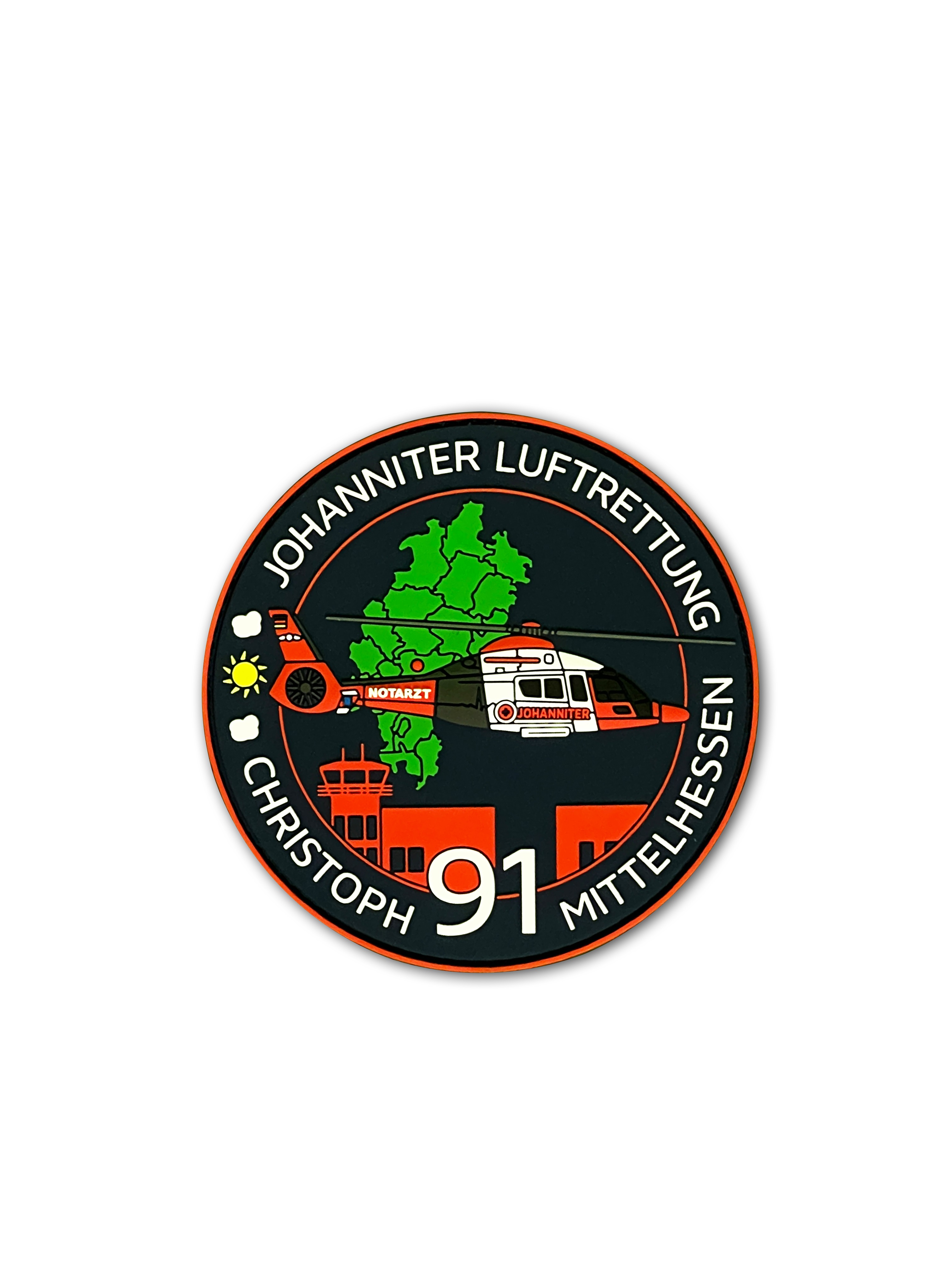 Rubber-91 Rubber-Fan-Patch CH 91 Mittelhessen Johanniter Luftrettung