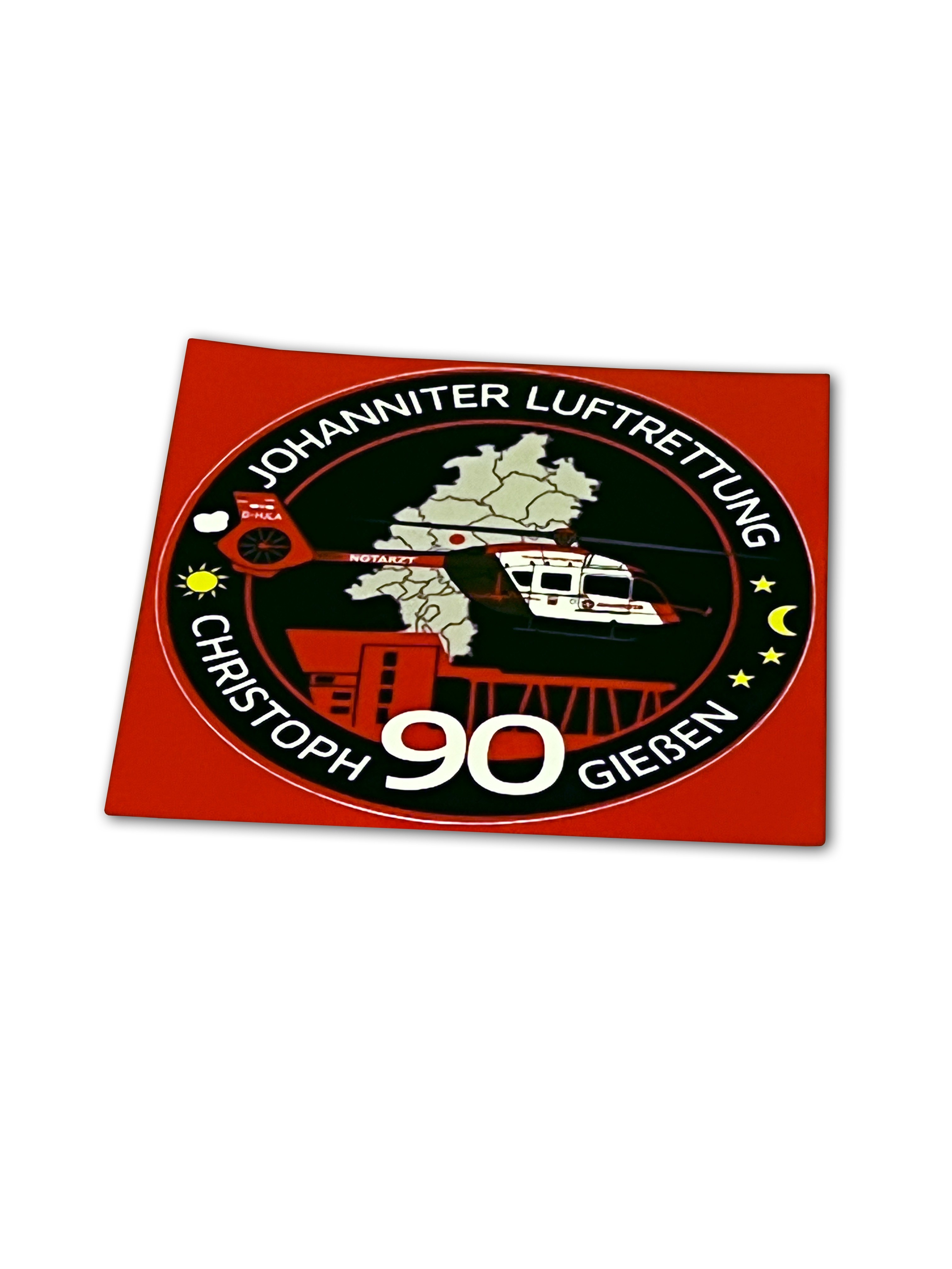 Aufkleber-90 Aufkleber CH 90 Gießen Johanniter Luftrettung