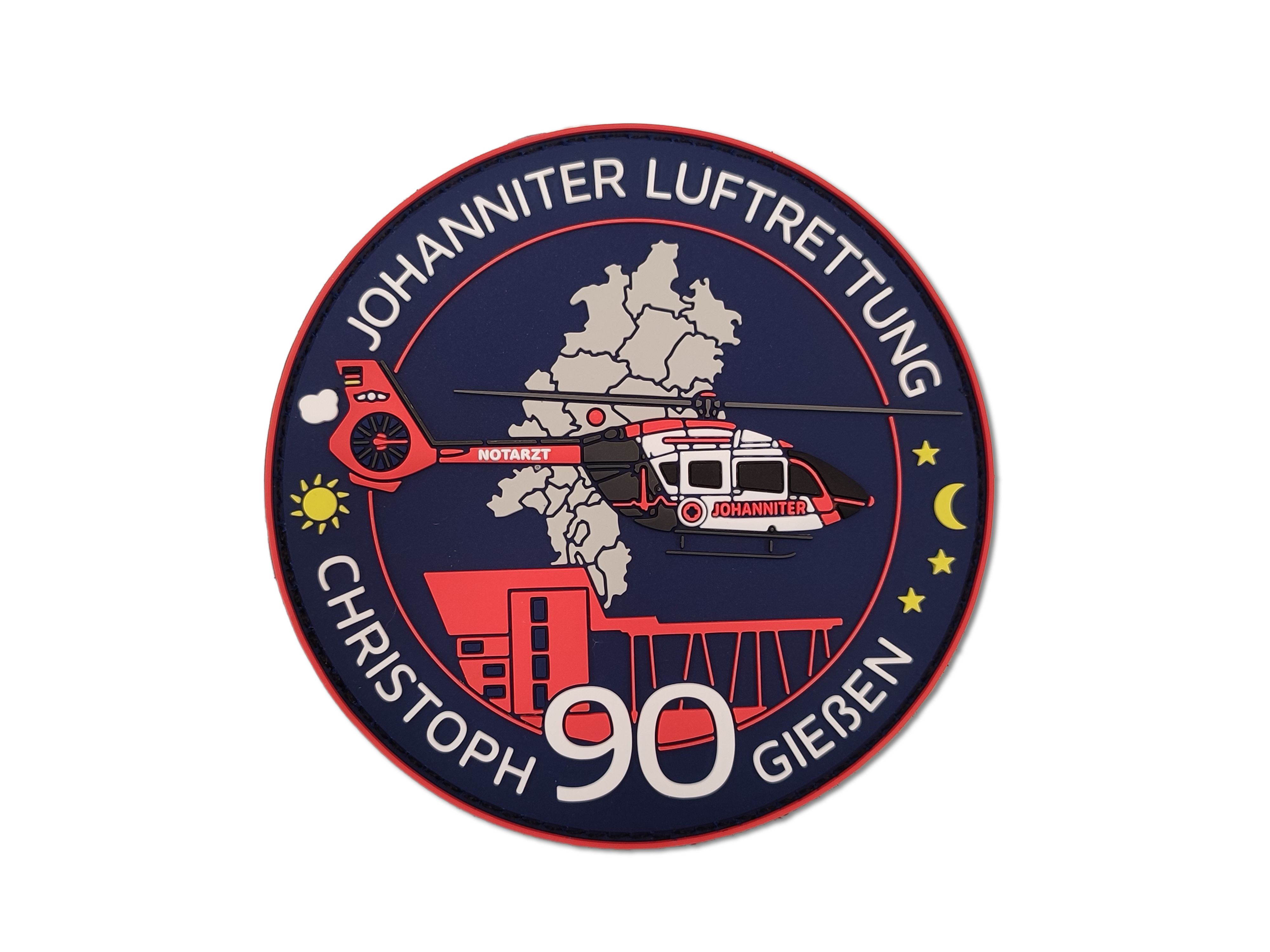 JLR_Rubber-Patch-CH-90-GI Rubber-Fan-Patch CH 90 Gießen Johanniter Luftrettung