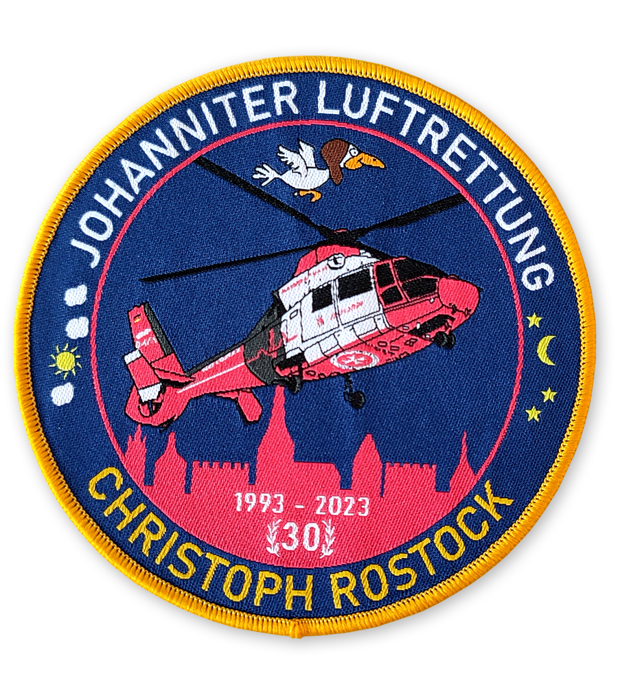 JLR-Patch Fan-Patch CH Rostock "30 Jahre" Johanniter Luftrettung